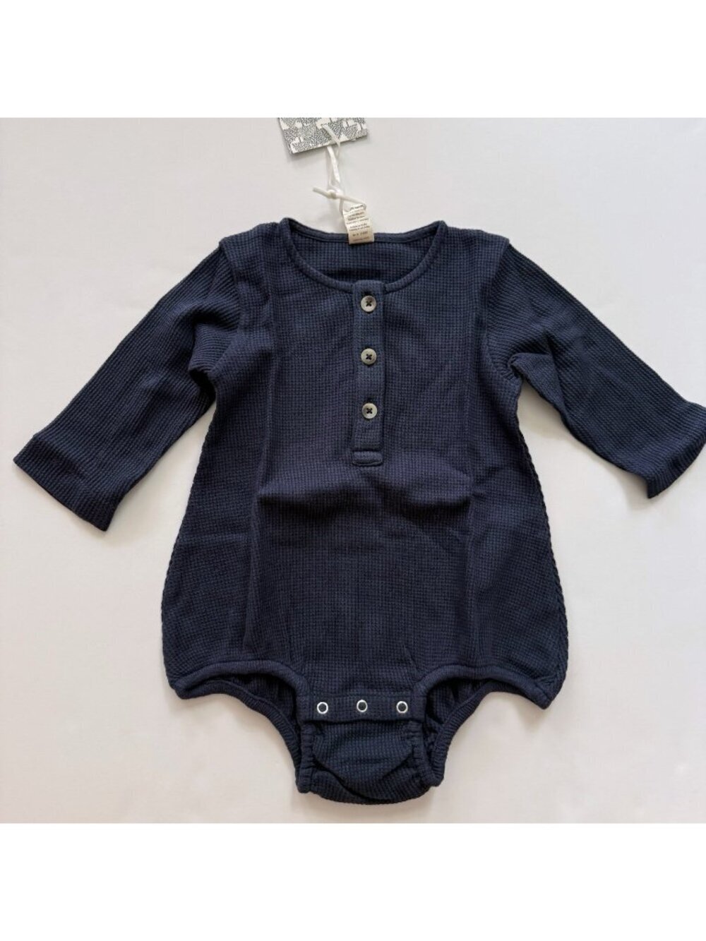 Kate Quinn Organics Baby Long Sleeve Henley Bubble 6-12 months